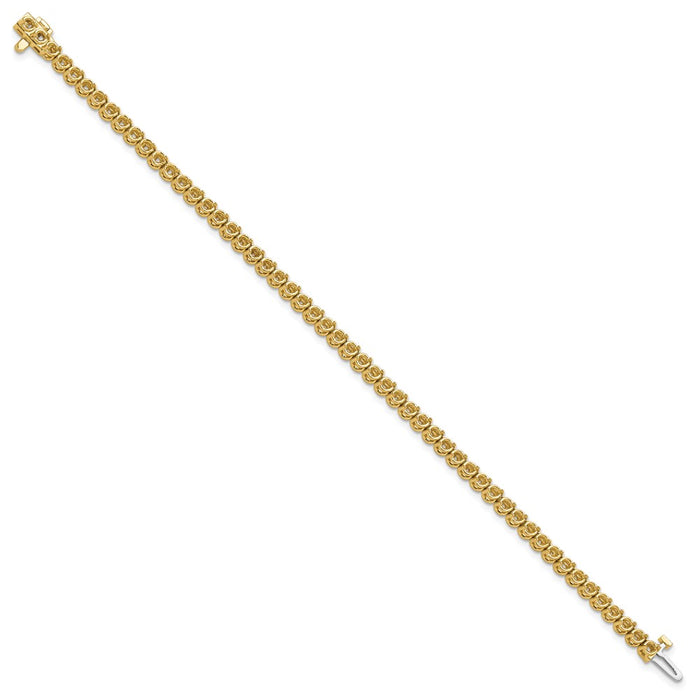 Exclusive 14K Gold 2.7mm Round Diamond Bracelet Setting - Stylish & Affordable-2