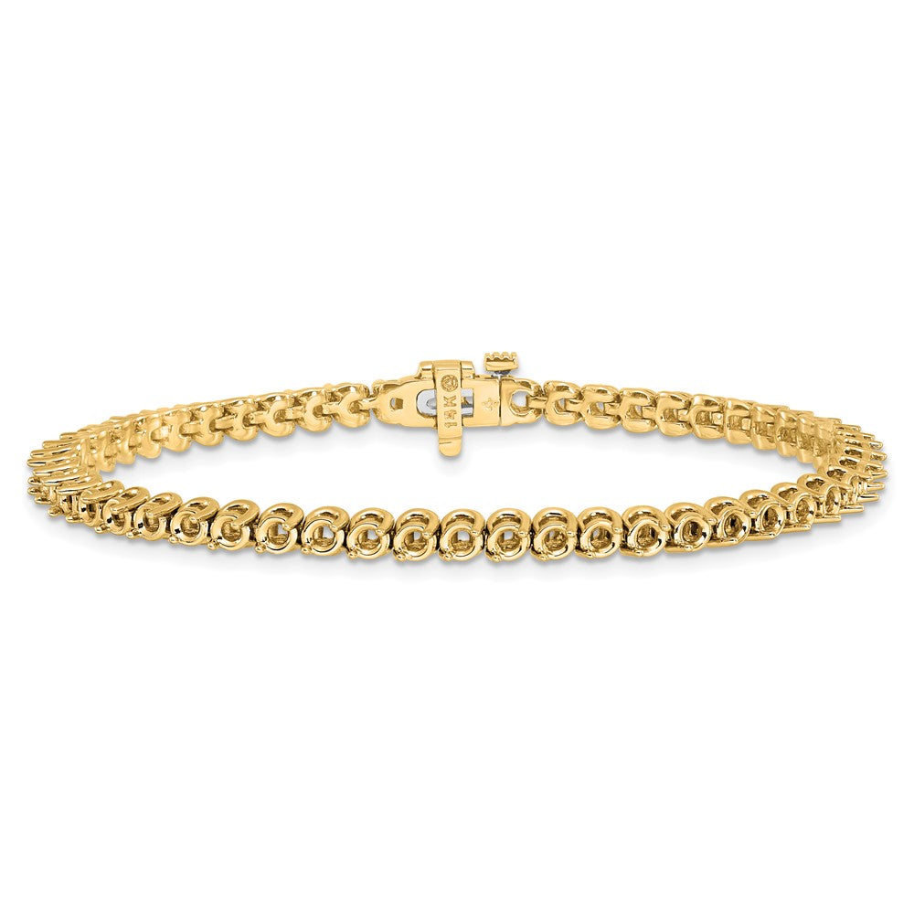 Buy Exclusive 14K White Gold 2.7mm Round Diamond Bracelet - Stylish Setting