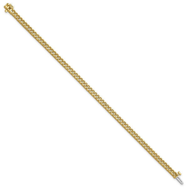 14K Gold 2.25mm Princess Cut Tennis Bracelet - 5ct Diamonds