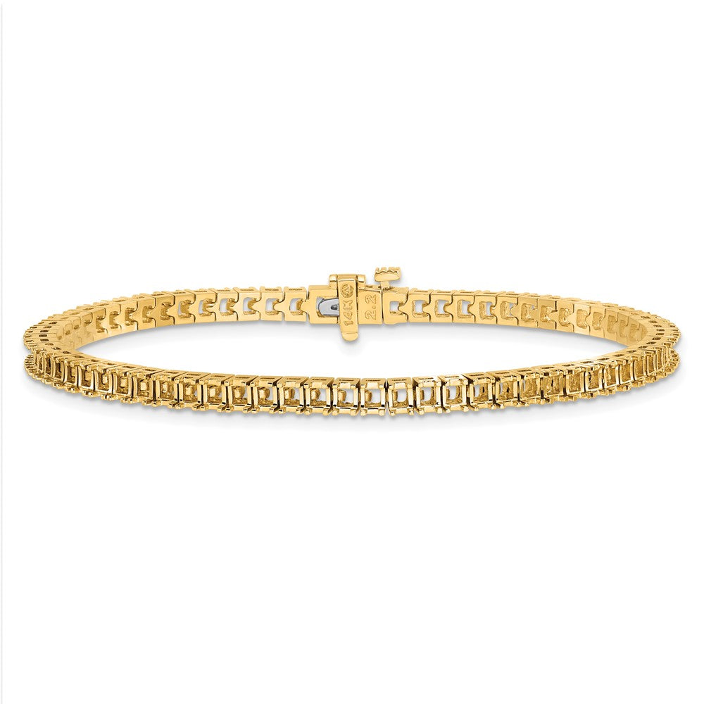 Buy Exclusive 14K Gold 2.25mm Princess Cut Tennis Bracelet - 5ct Diamonds, Affordable Price