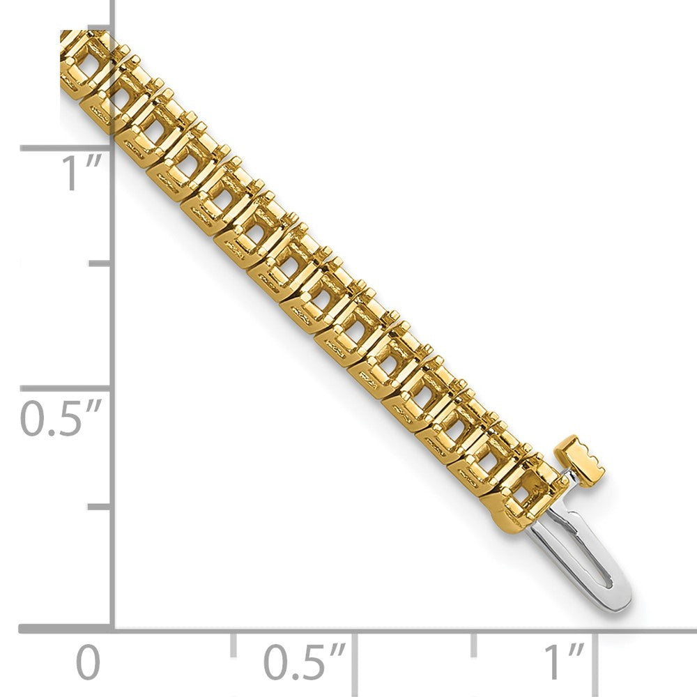 Buy Exclusive 14K Gold 2.25mm Princess Cut Tennis Bracelet - 5ct Diamonds, Affordable Price