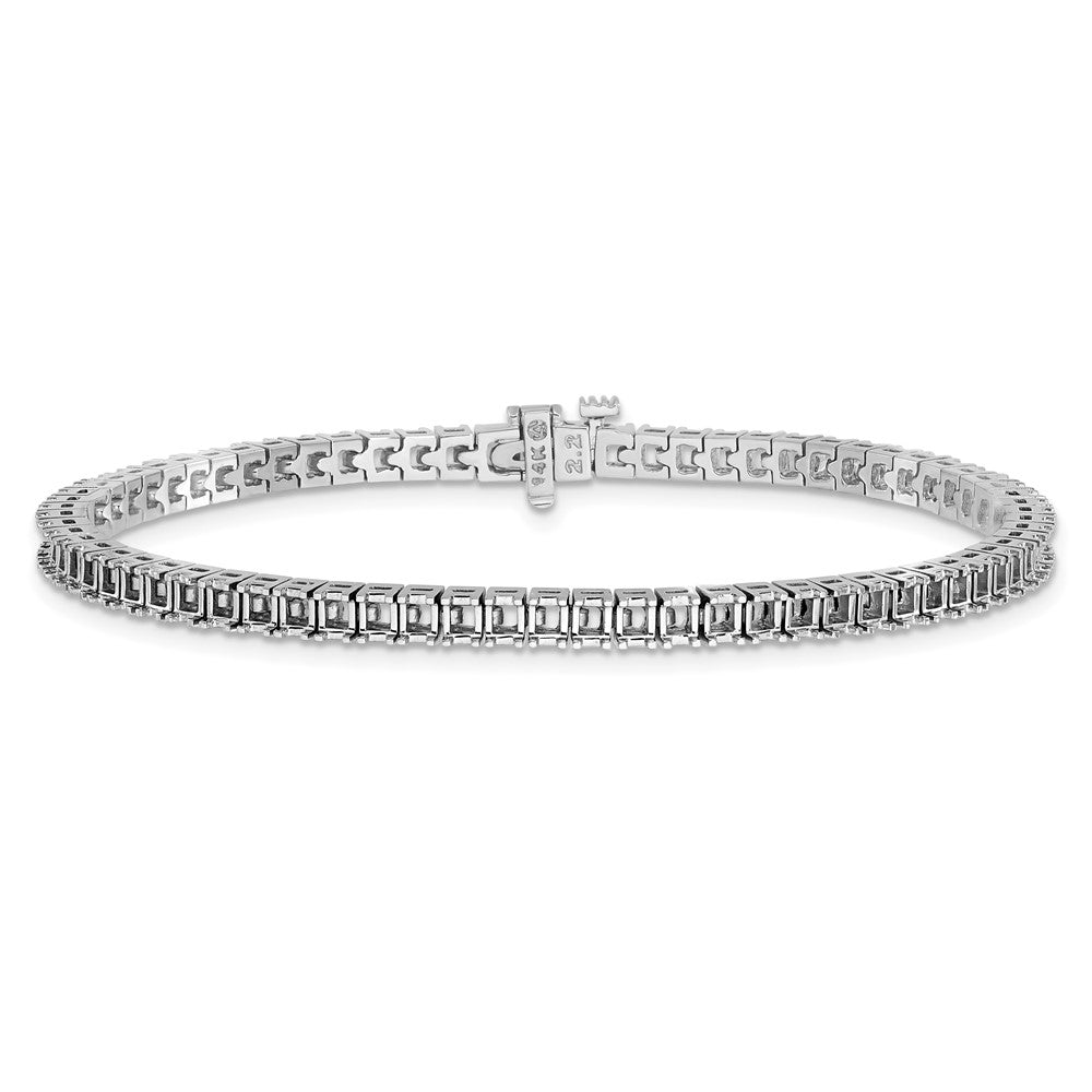 Buy Stylish 14K White Gold 2.25mm Tennis Bracelet Setting with 5ct Diamonds