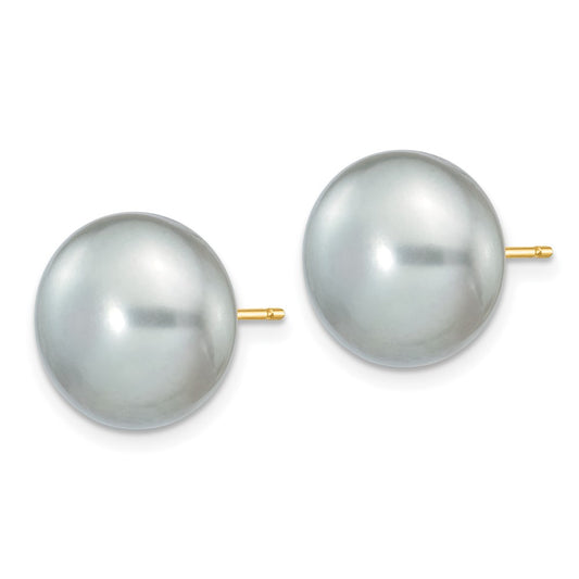 Buy Stylish 14K Gold Freshwater Pearl Stud Earrings - 11-12mm, Luxury Value