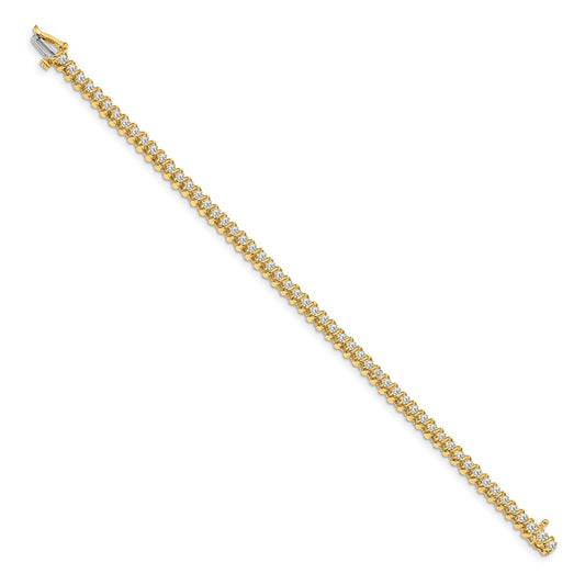 Shop Stylish 14K Gold Tennis Bracelet with 1.6 Carat Round Diamonds