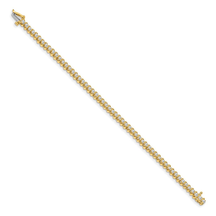 Shop Stylish 14K Gold Tennis Bracelet with 1.6 Carat Round Diamonds-2
