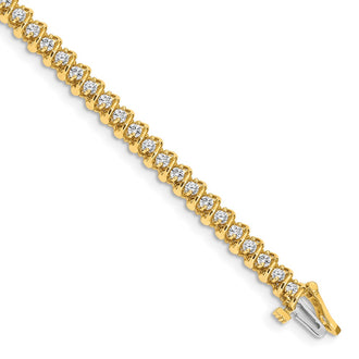 Exclusive 14K Gold Diamond Tennis Bracelet - Stylish & Affordable Luxury
