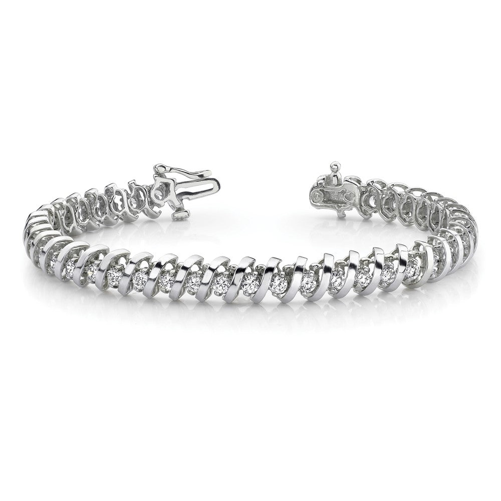 High-Quality 14K White Gold Diamond Tennis Bracelet - Stylish & Affordable!