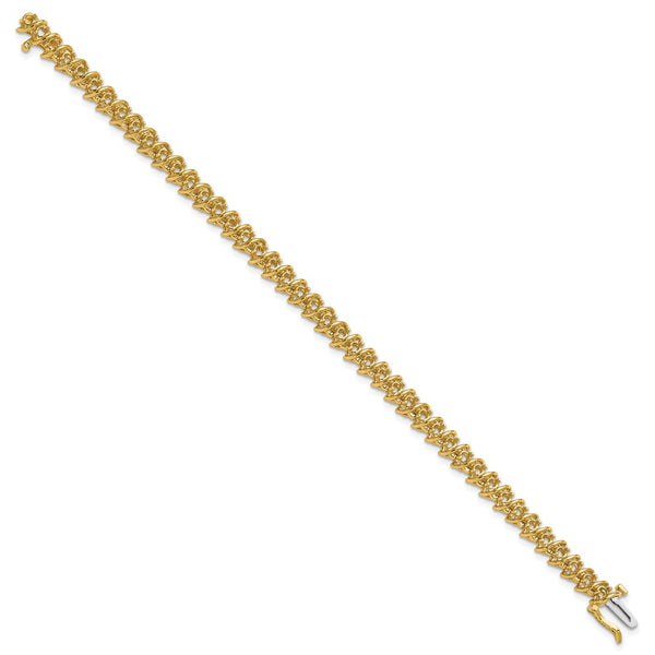 14K Gold 2.4mm Diamond Tennis Bracelet