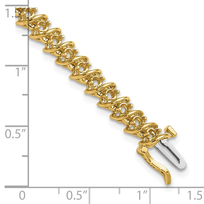 Shop Exclusive 14K Gold 2.4mm Diamond Tennis Bracelet - Stylish Luxury Value!-4
