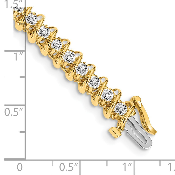 Buy Stylish 14K Gold Diamond Tennis Bracelet - Affordable Luxury at 7.5"-4