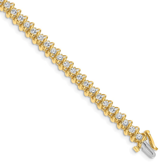 High-Quality 14K Gold 2.7mm Diamond Tennis Bracelet - Stylish Luxury Value
