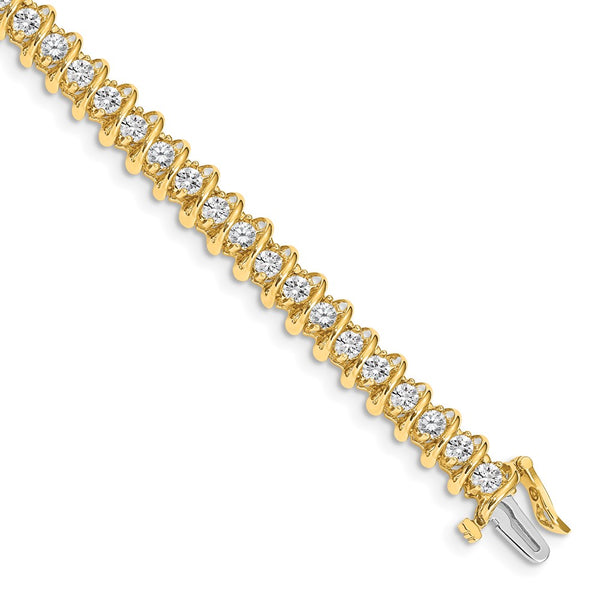 14K Gold 2.9mm Diamond Tennis Bracelet Setting
