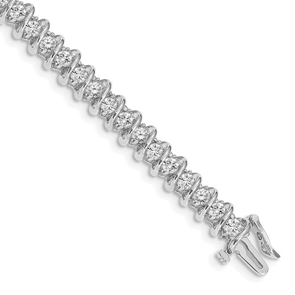 14K White Gold 2.9mm Tennis Bracelet Setting