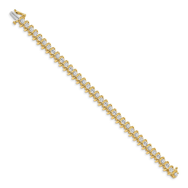 14K Gold 3.3mm Diamond Tennis Bracelet Setting