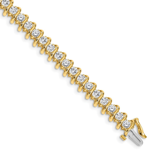 14K Gold 3.3mm Diamond Tennis Bracelet Setting