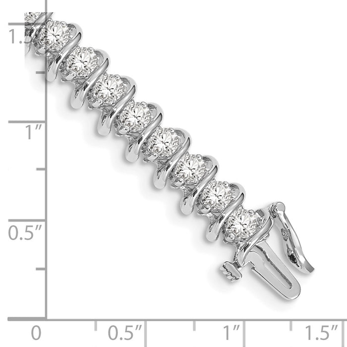 Exclusive 14K White Gold 3.3mm Tennis Bracelet Setting - Stylish Value Piece-4