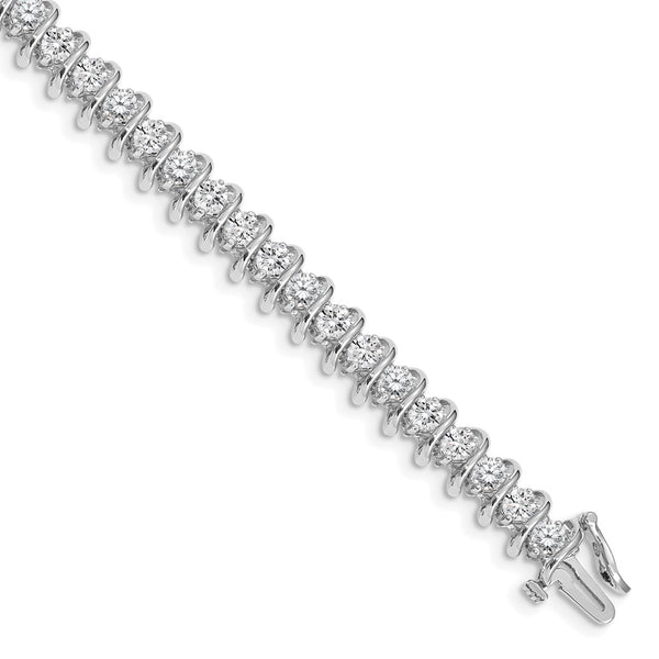 14K White Gold 3.3mm Tennis Bracelet Setting