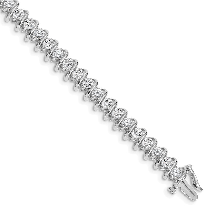 Exclusive 14K White Gold 3.3mm Tennis Bracelet Setting - Stylish Value Piece-1