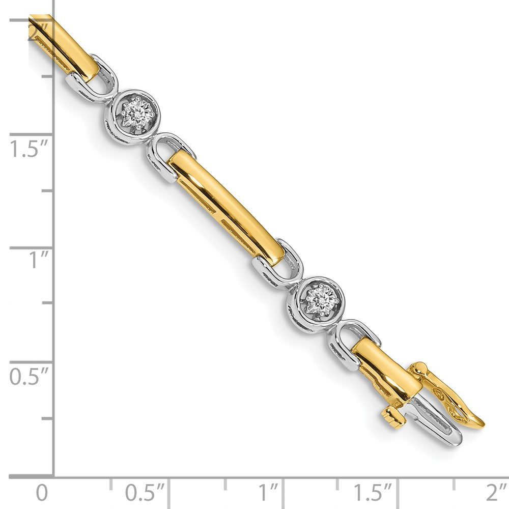 High-Quality 14K Two-Tone Diamond Tennis Bracelet Setting, 2.75mm Luxury Value