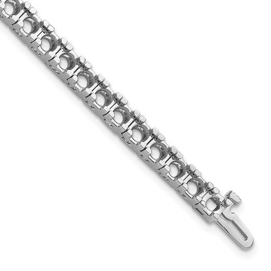 High-Quality 14K White Gold Tennis Bracelet Setting - Stylish & Affordable Value