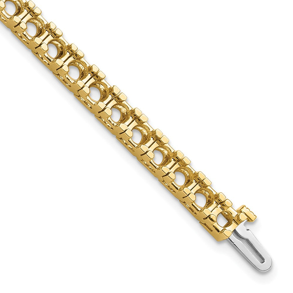 Shop Stylish 14K Gold Diamond Tennis Bracelet Setting - Affordable Luxury!