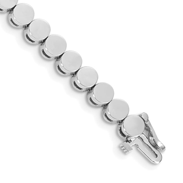 14K White Gold Add-A-Diamond Bracelet, 32 Settings 4mm Stones