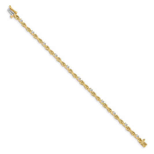 Shop 14K Gold Diamond Tennis Bracelet - 6.5mm, Affordable Luxury Sparkle