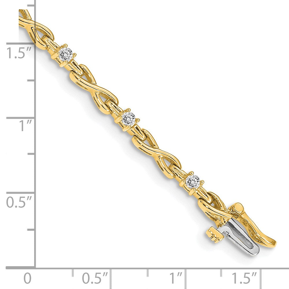 High-Quality 14K Gold Diamond Tennis Bracelet - Stylish & Affordable Luxury