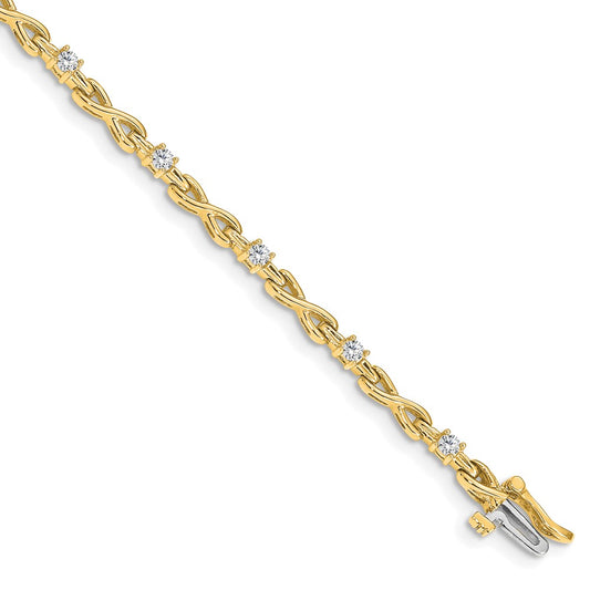High-Quality 14K Gold AA Diamond Tennis Bracelet - Stylish Luxury Value Offer