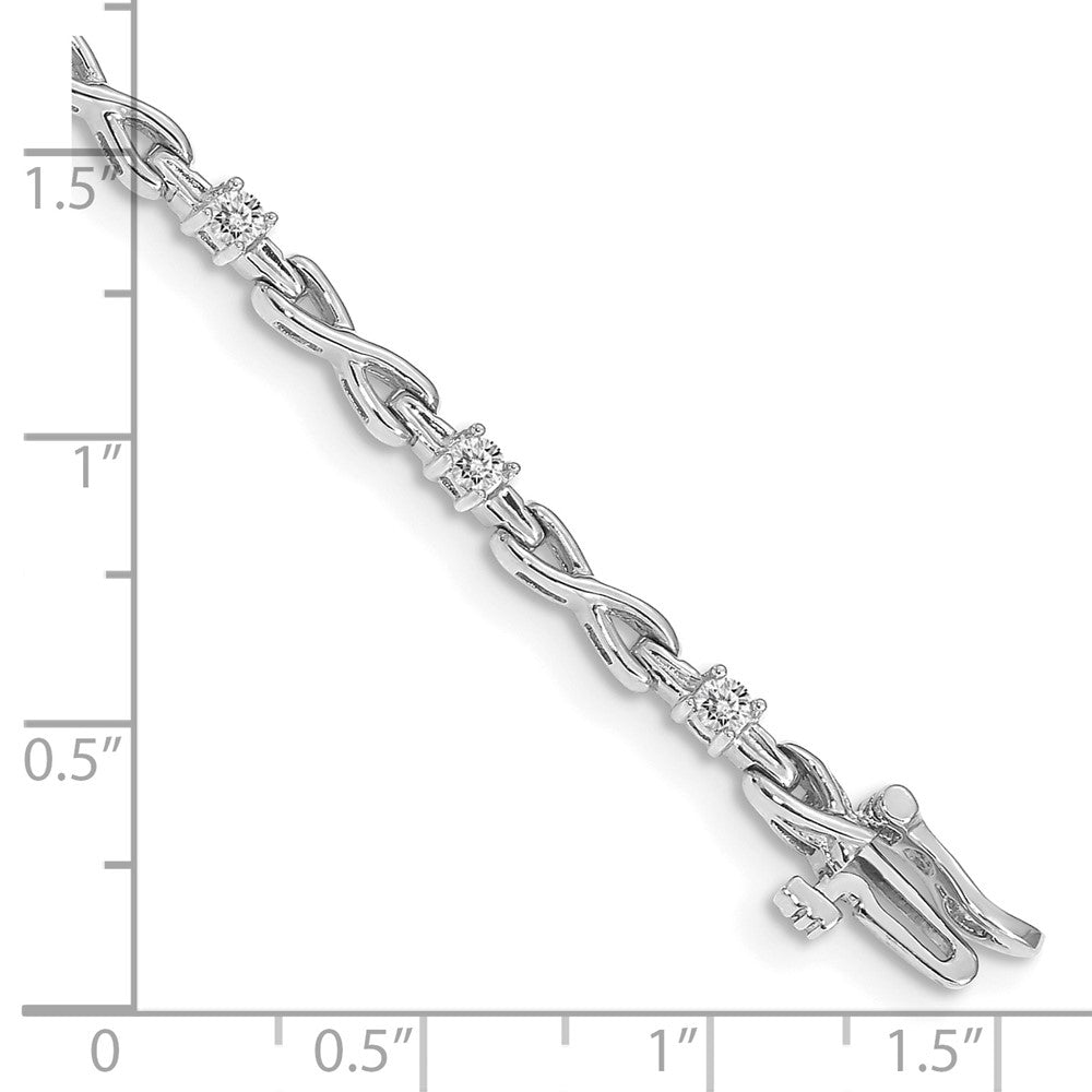 High-Quality 14K White Gold Diamond Tennis Bracelet - Stylish Luxury Value