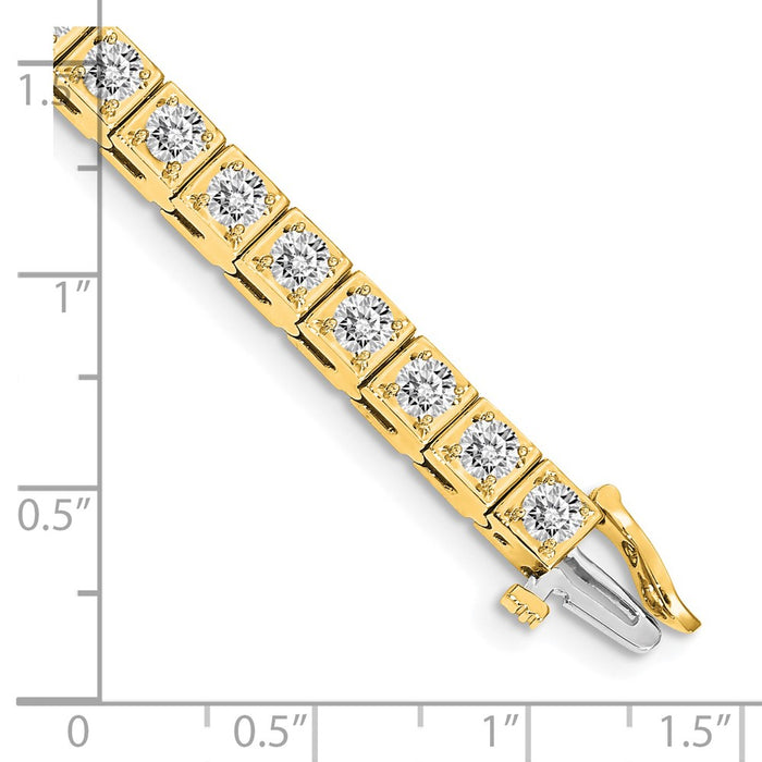 Buy Exclusive 14K Gold 3.4mm Diamond Tennis Bracelet - Stylish Luxury Value-4