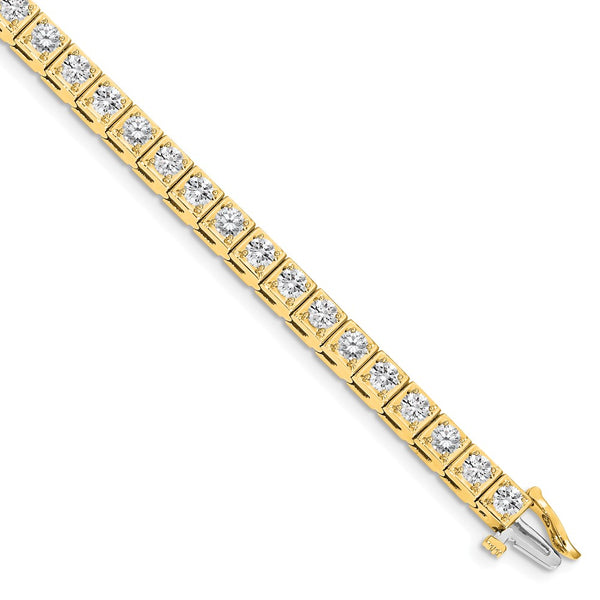 14K Gold 3.4mm Diamond Tennis Bracelet