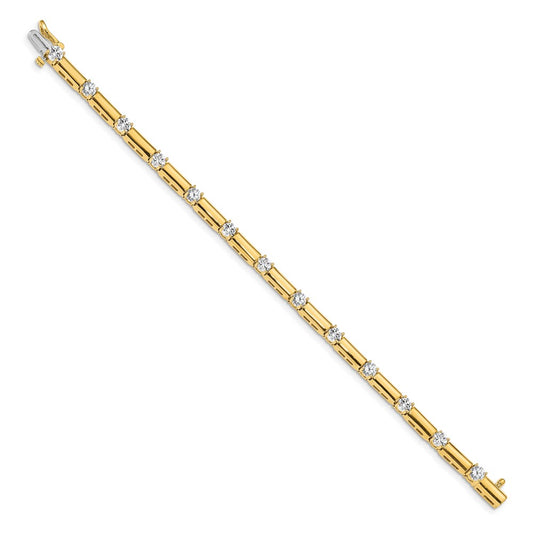 High-Quality 14K Gold Diamond Tennis Bracelet - Stylish Luxury at Great Value