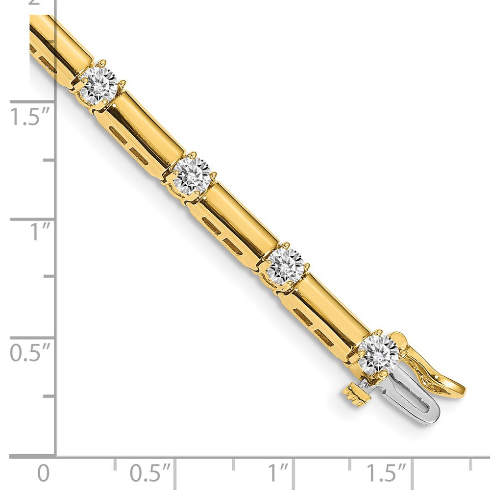Buy Stylish 14K Gold Diamond Bar Link Tennis Bracelet - 3.8mm, Luxury Setting