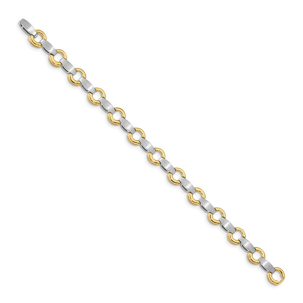 14K Two-Tone Add-a-Diamond Bracelet - 13-Stone Capacity