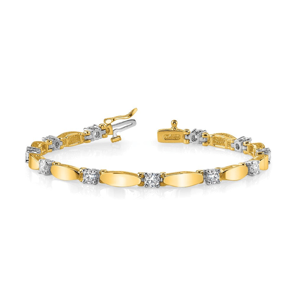 Buy Stylish 14K Two-Tone Diamond Tennis Bracelet - Luxury & Quality Guaranteed