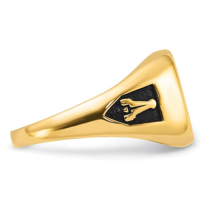 Buy Exclusive 14K Men's Masonic Ring | Polished Texture, Black Enamel, Ruby-9