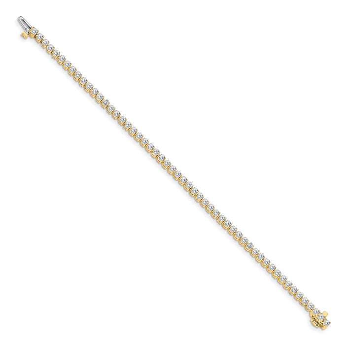 Shop Luxury 14K Gold Diamond Tennis Bracelet Setting - Stylish & Affordable!-2