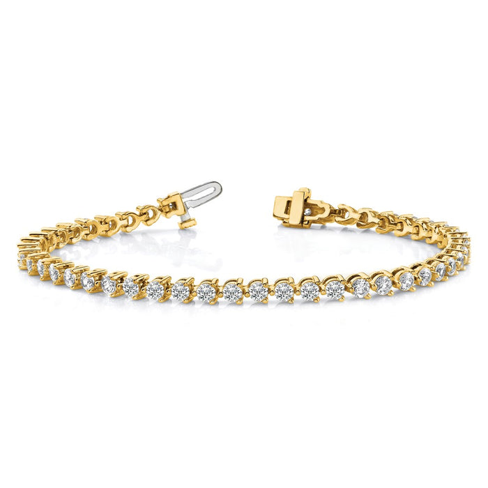 Shop Luxury 14K Gold Diamond Tennis Bracelet Setting - Stylish & Affordable!-3