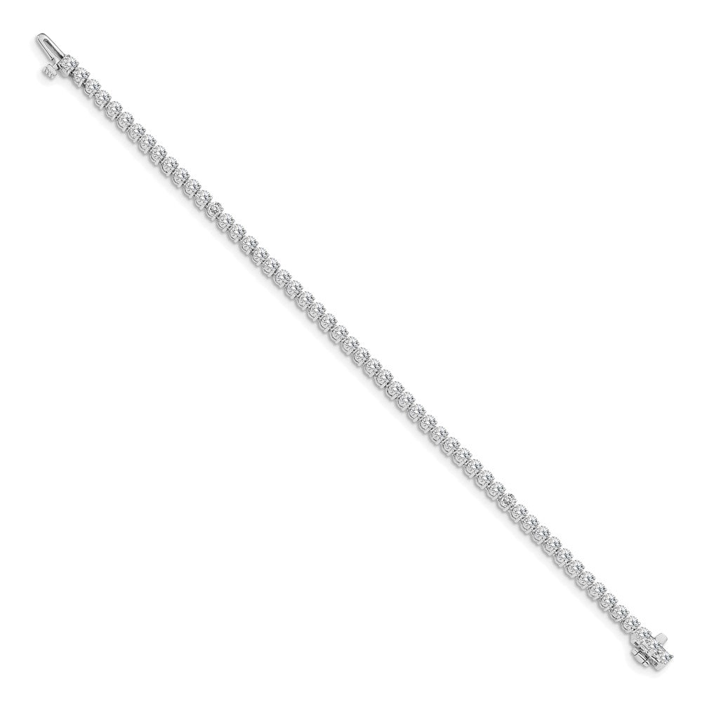 Buy 14K White Gold Diamond Tennis Bracelet - Stylish 7" Elegance & Value