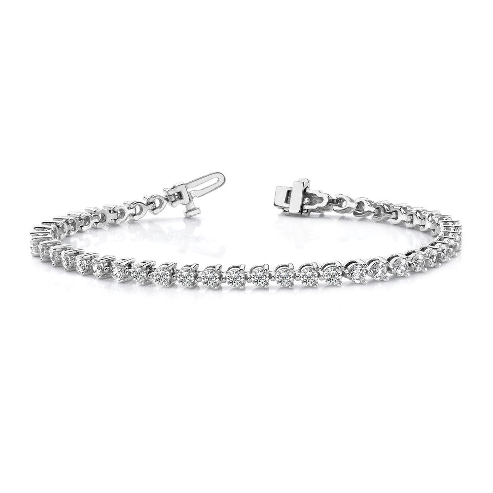 Buy 14K White Gold Diamond Tennis Bracelet - Stylish 7" Elegance & Value