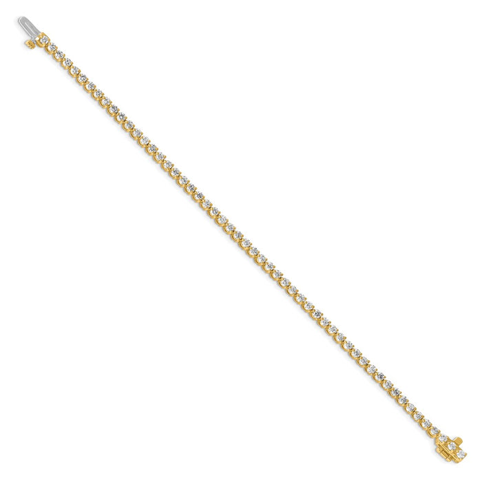High-Quality 14K Gold Diamond Tennis Bracelet - Stylish Luxury at Great Price!-2