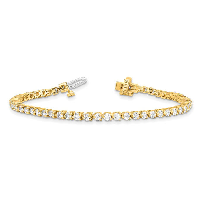 High-Quality 14K Gold Diamond Tennis Bracelet - Stylish Luxury at Great Price!-3
