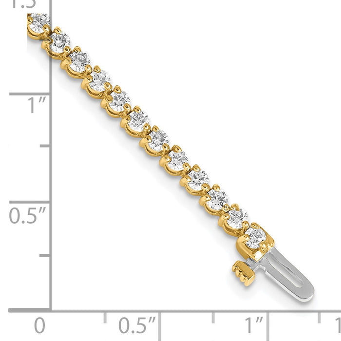 High-Quality 14K Gold Diamond Tennis Bracelet - Stylish Luxury at Great Price!-4