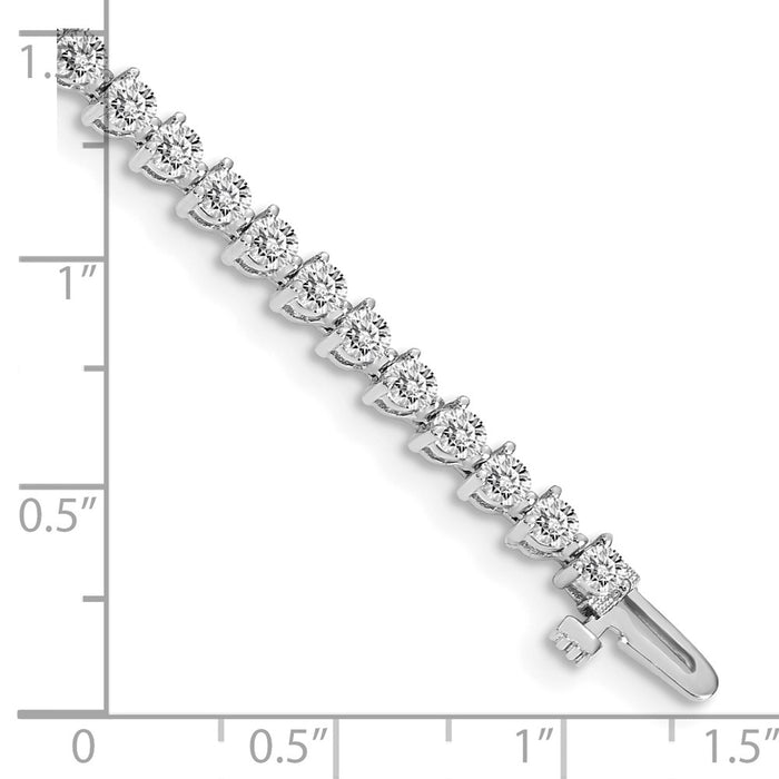 High-Quality 14K White Gold Diamond Tennis Bracelet Setting - Stylish Luxury Value-4