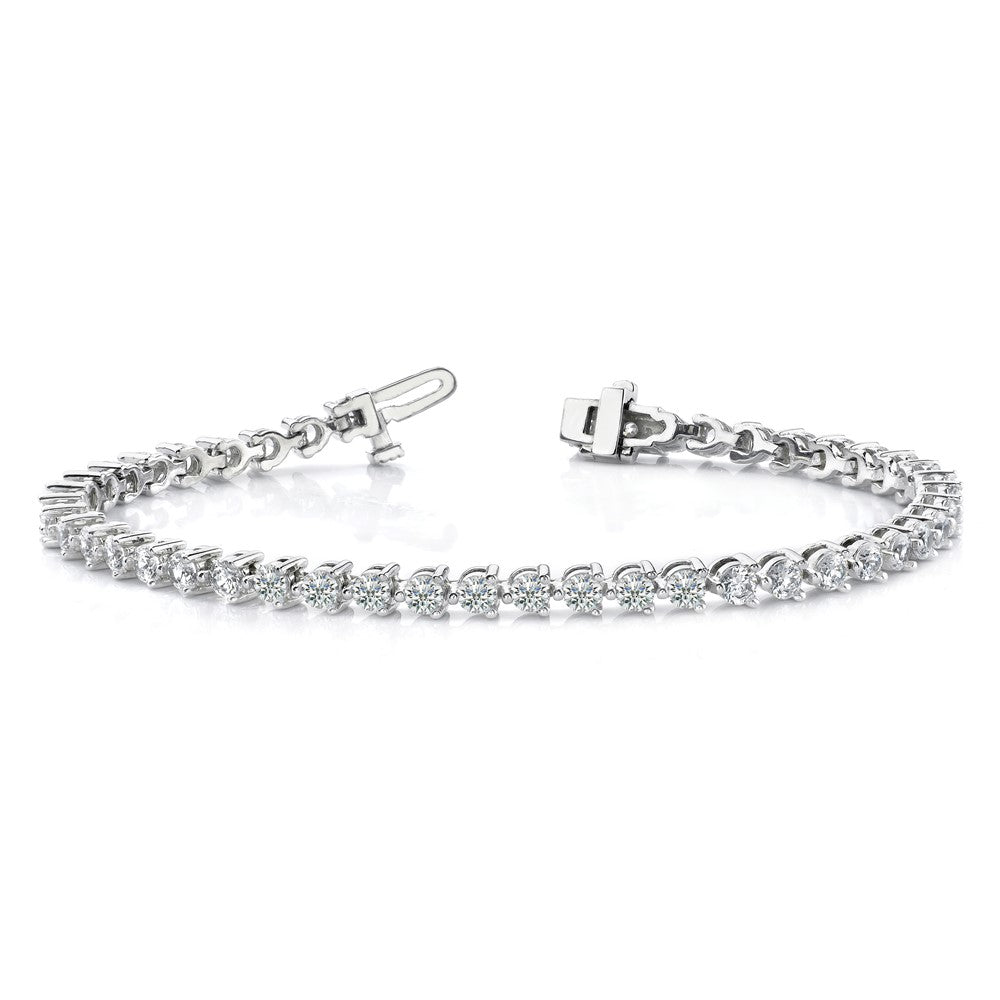 High-Quality 14K White Gold Diamond Tennis Bracelet Setting - Stylish Value!