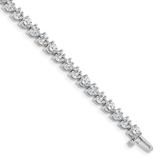 Buy Stylish 14K White Gold Diamond Tennis Bracelet Setting - 7.5" Luxury Design