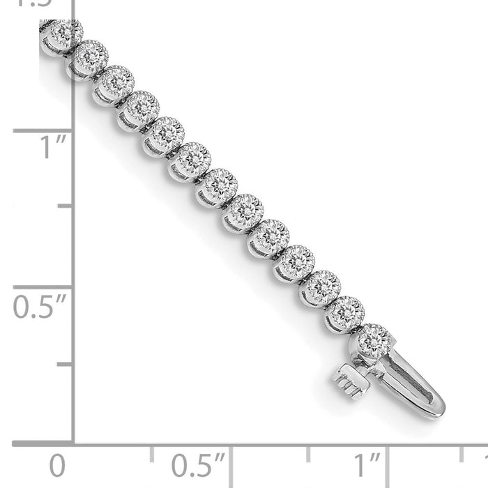 Buy Stylish 14K White Gold Diamond Tennis Bracelet Setting - Luxury Design-4