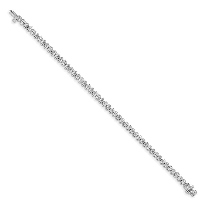 High-Quality 14K White Gold Diamond Tennis Bracelet - Stylish & Affordable Luxury-2