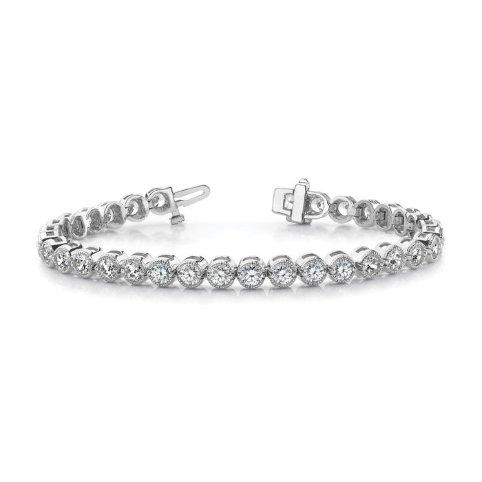 Buy Exclusive 14K White Gold Diamond Tennis Bracelet Setting - Stylish Luxury!-3